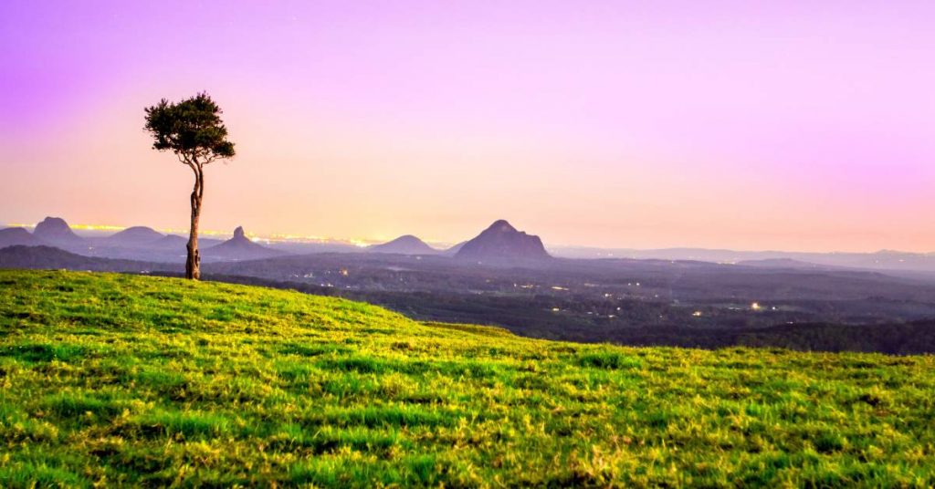 Pink skies from a Maleny sunset